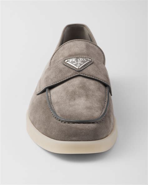 Gravel Gray Suede Loafers 